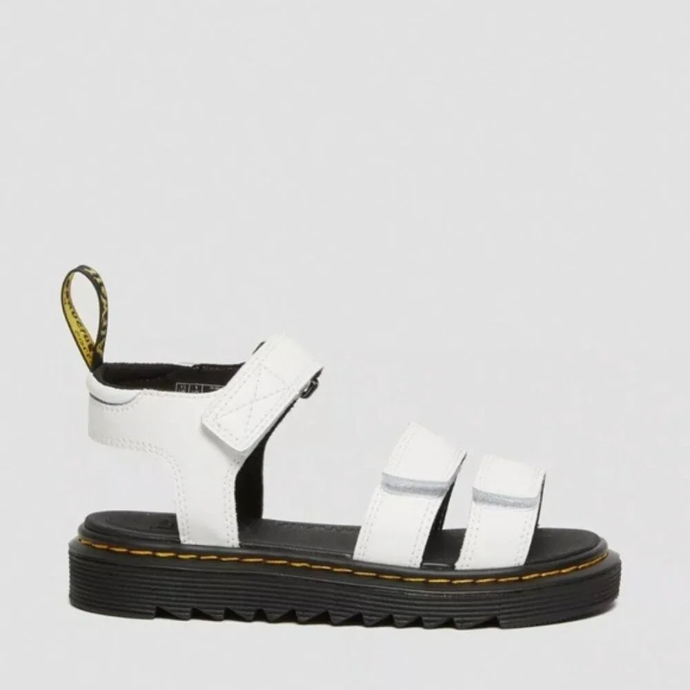 DR. MARTENS KLAIRE LEATHER STRAP SANDALS‎